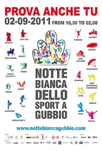 Notte Bianca Sport Gubbio (locandina)