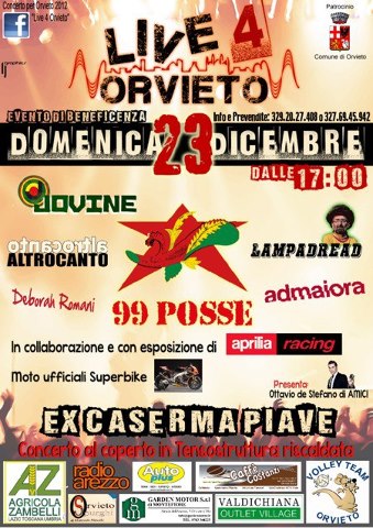 Orvieto per gli alluvionati (locandina)