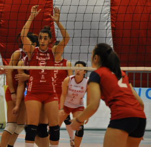 un momento della gara tra Città di Castello e Terni