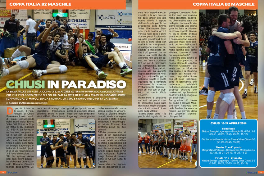 iVolley Magazine (Chiusi trionfa nella coppa Italia)