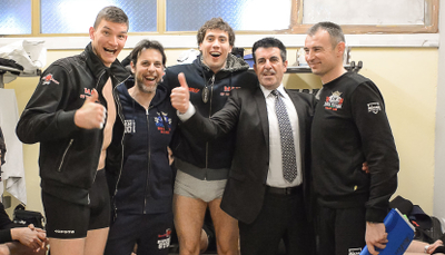 Fromm, Vujevic e Atanasijevic (man of the match) Sir safety Perugia 2014-2015