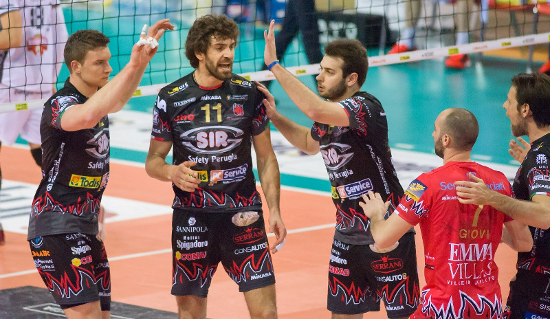 Sir Safety Credito Cooperativo Umbro Perugia (esulta) 2014-2015