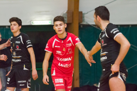 Guerrini-Giannetto-Zampolini (ricezione) Sir Perugia giovanili 2014-2015