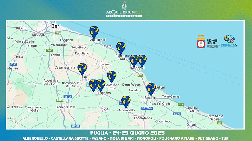 Trofeo delle Regioni 2025 (cartina)