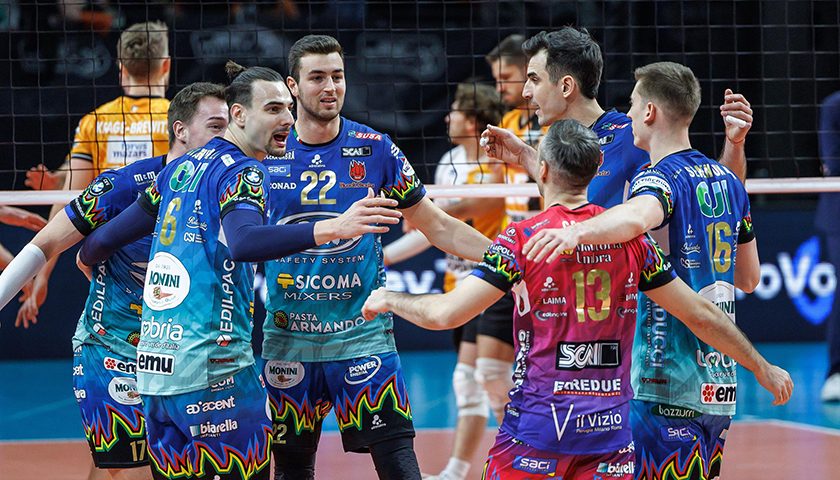 Sir Sicoma Monini Perugia (esultanza)